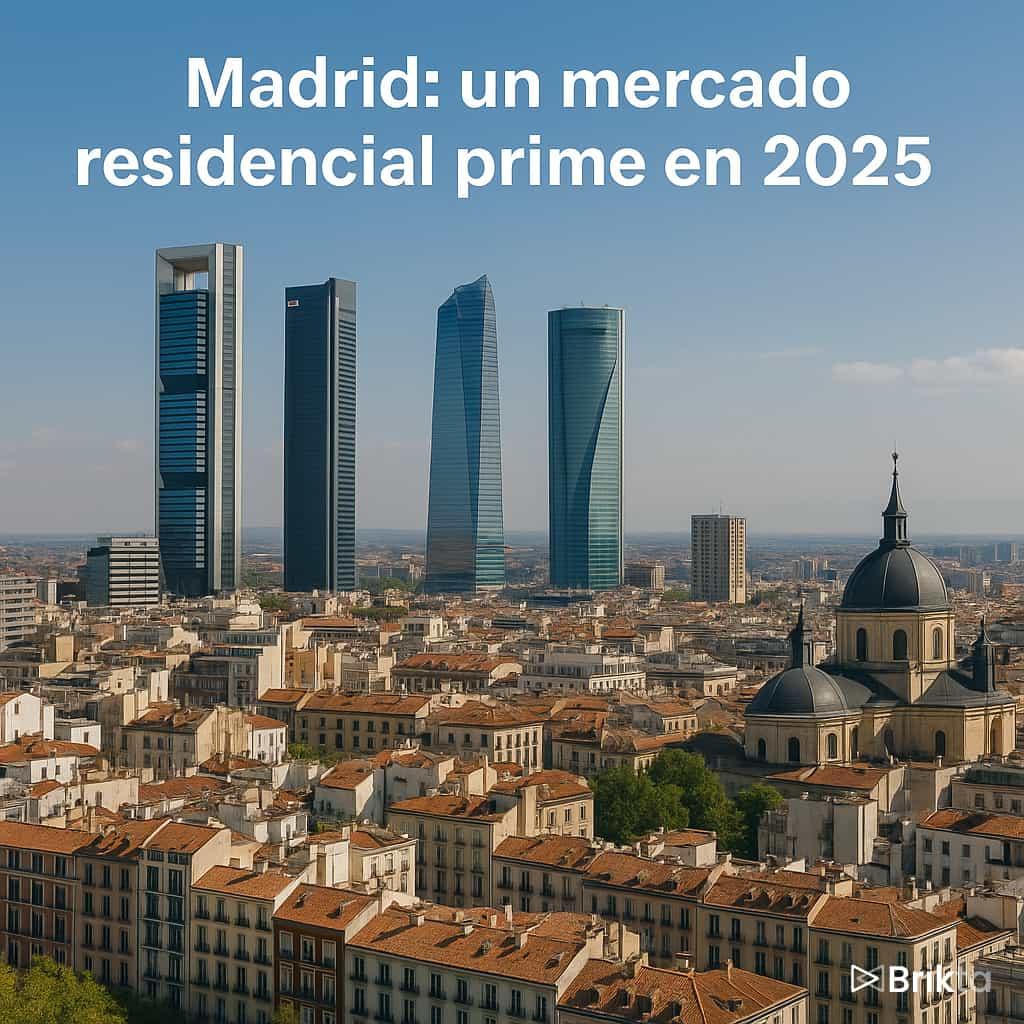 Skyline de Madrid, mercado residencial prime en 2025